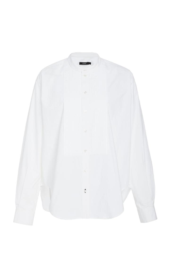 Bassike Bib Front Cotton Tuxedo Shirt