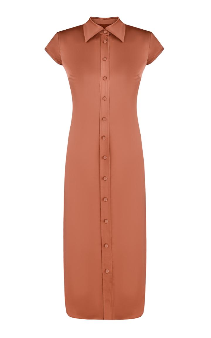 Moda Operandi Anna October Miuccia Backless Satin Midi Dress