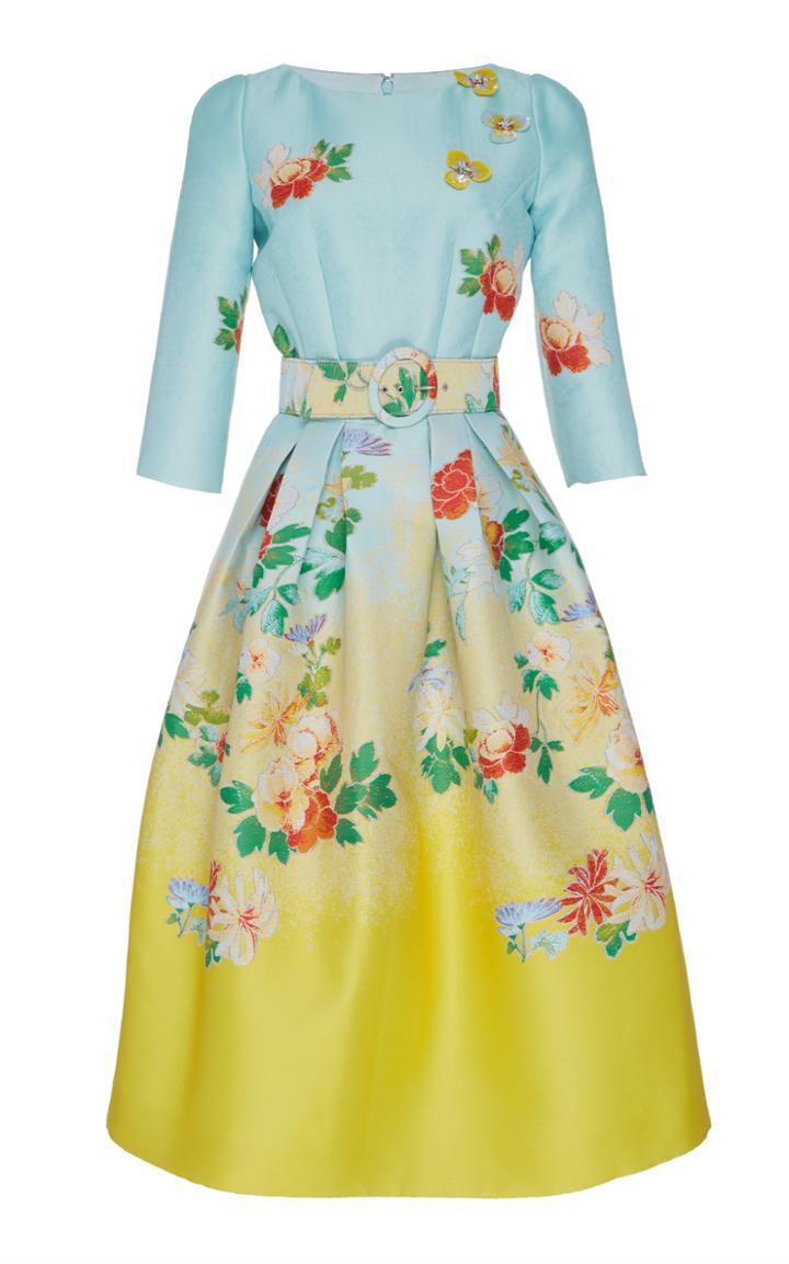 Andrew Gn Floral Woven Dress