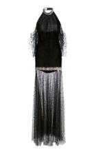 Sandra Mansour M'o Exclusive Halter Flutter Dress