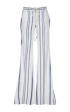 Roberto Cavalli Pinstriped Lace Up Flared Pants