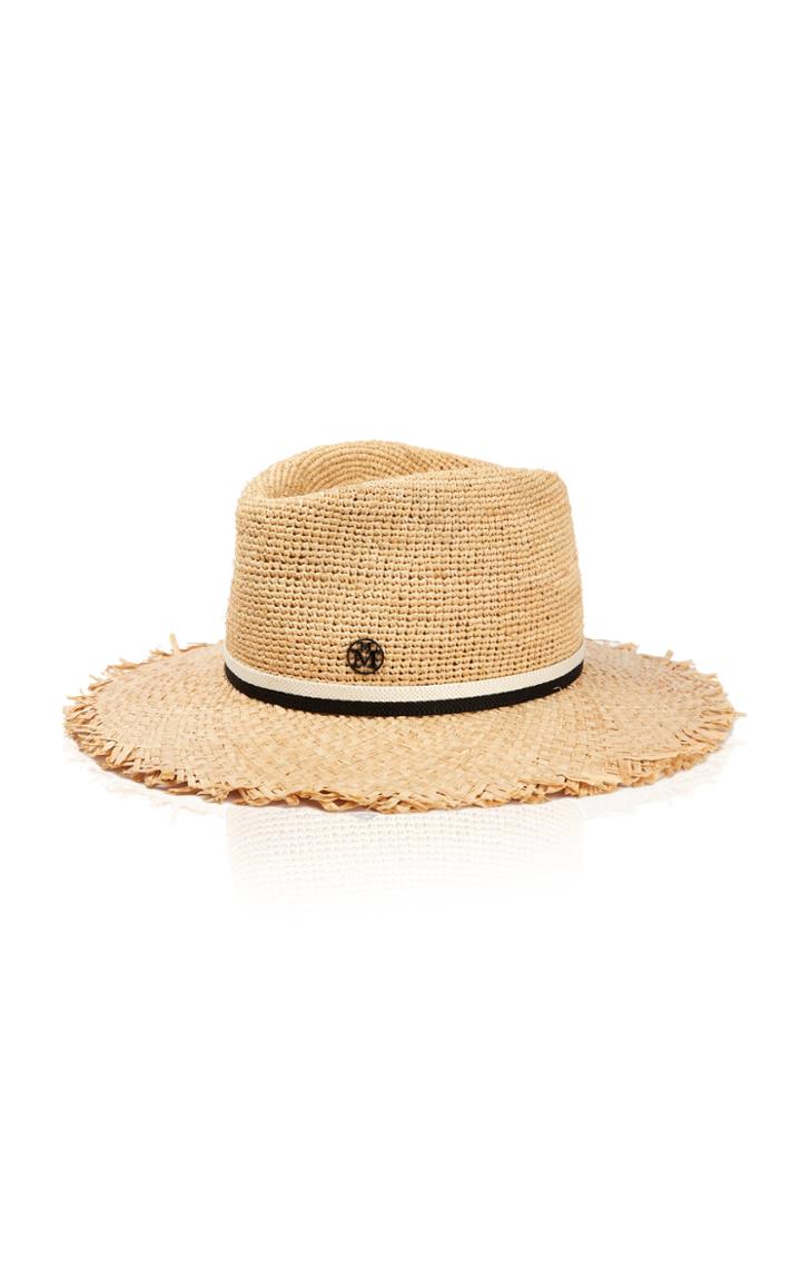 Maison Michel Andre Frayed Crochet Straw Hat