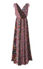 Jonathan Cohen Printed Silk-cotton Gown