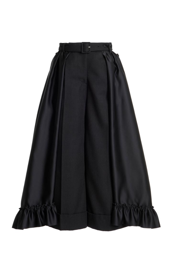 Moda Operandi Simone Rocha Frilled Wool-blend Skirt