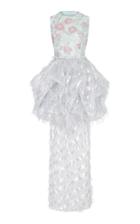 Christian Siriano Floral Jacquard Bubble Gown