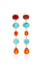 Katherine Jetter Fire Opal And Turquoise Earrings