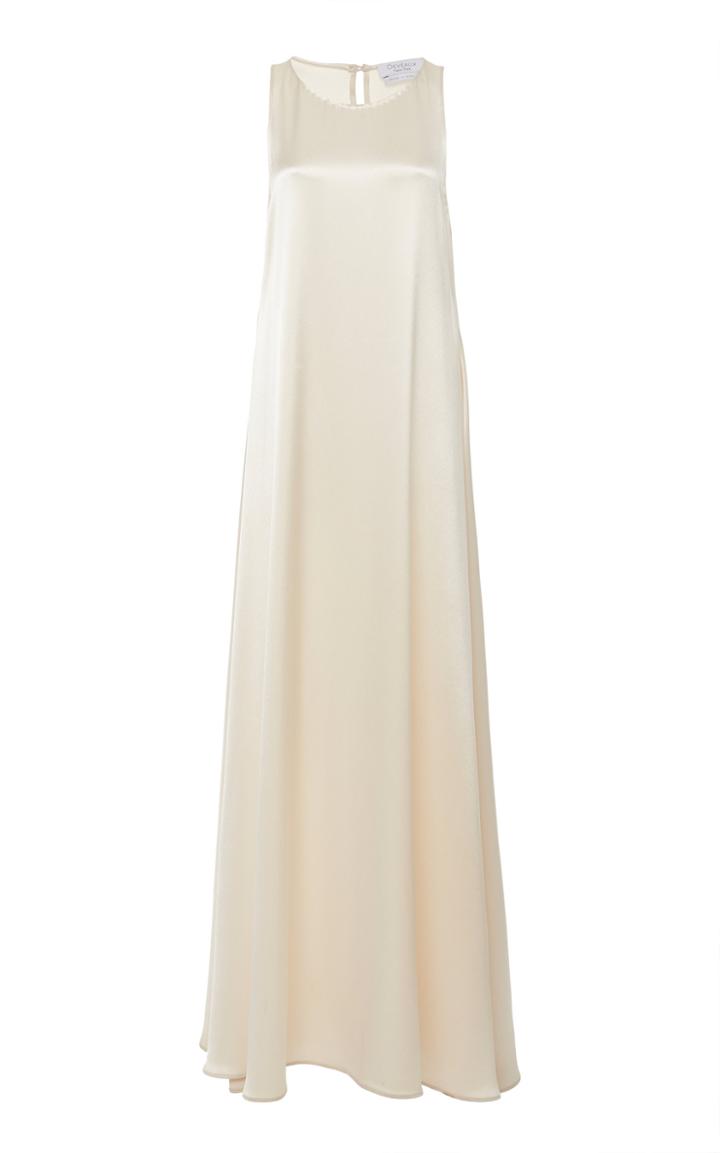 Deveaux A-line Satin Maxi Dress