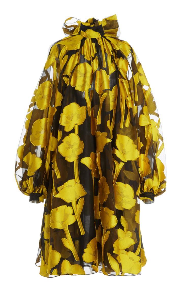 Moda Operandi Carolina Herrera Poppy Fil Coupe Bow Detail Mini Dress