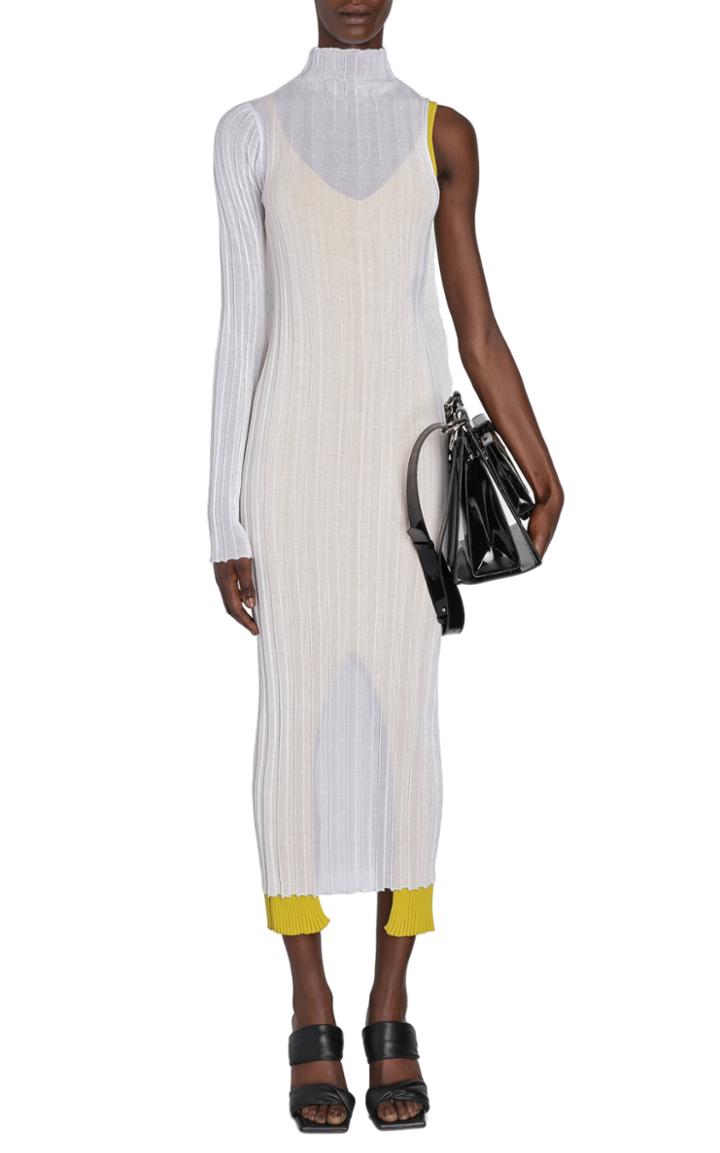 Moda Operandi Boyarovskaya Asymmetric Ribbed Knit Midi Dress
