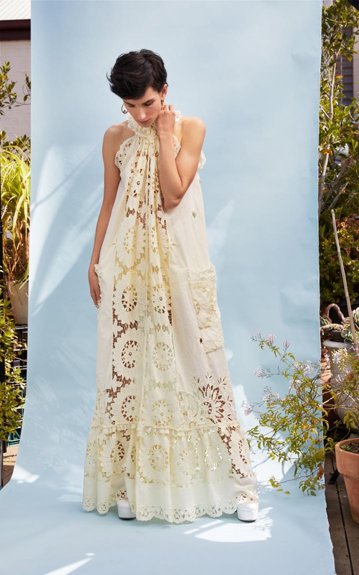 Moda Operandi Nevenka Fierce Lace Halter Dress