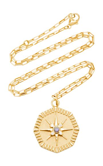 Pamela Zamore 18k Gold, Moonstone And Diamond Necklace