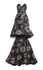 Olivier Theyskens Talma Tiered Floral Silk Gown