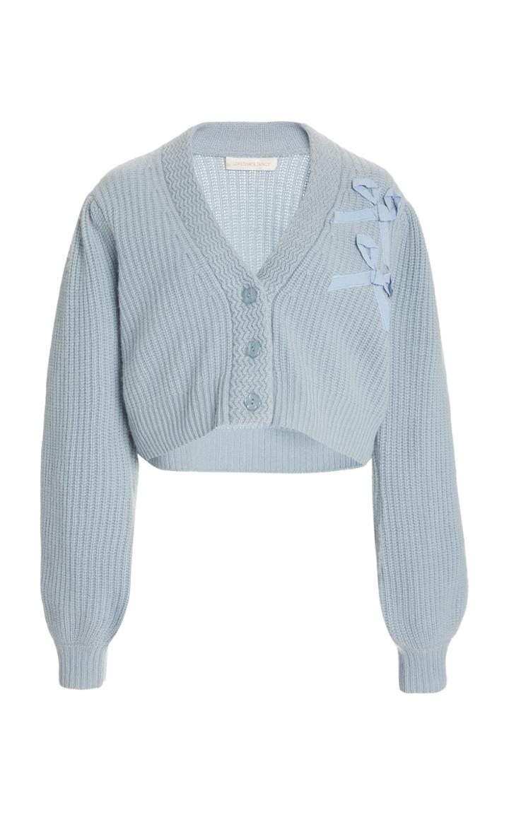 Moda Operandi Loveshackfancy Avignon Cropped Cashmere Cardigan Sweater