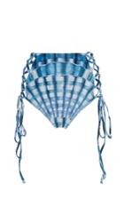 Mara Hoffman Shell Print High Waist Bikini Bottom