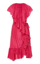 Loup Charmant Callela Ruffled Silk Midi Dress