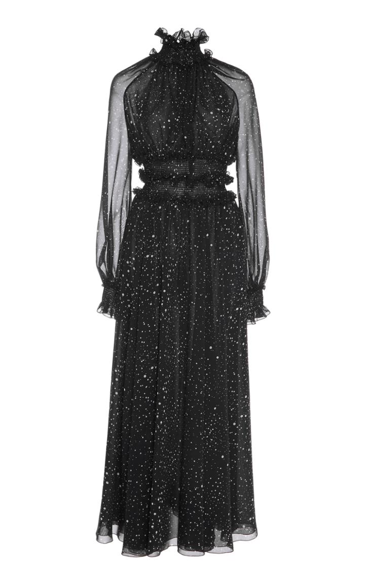 Giambattista Valli Dot Print Silk Dress