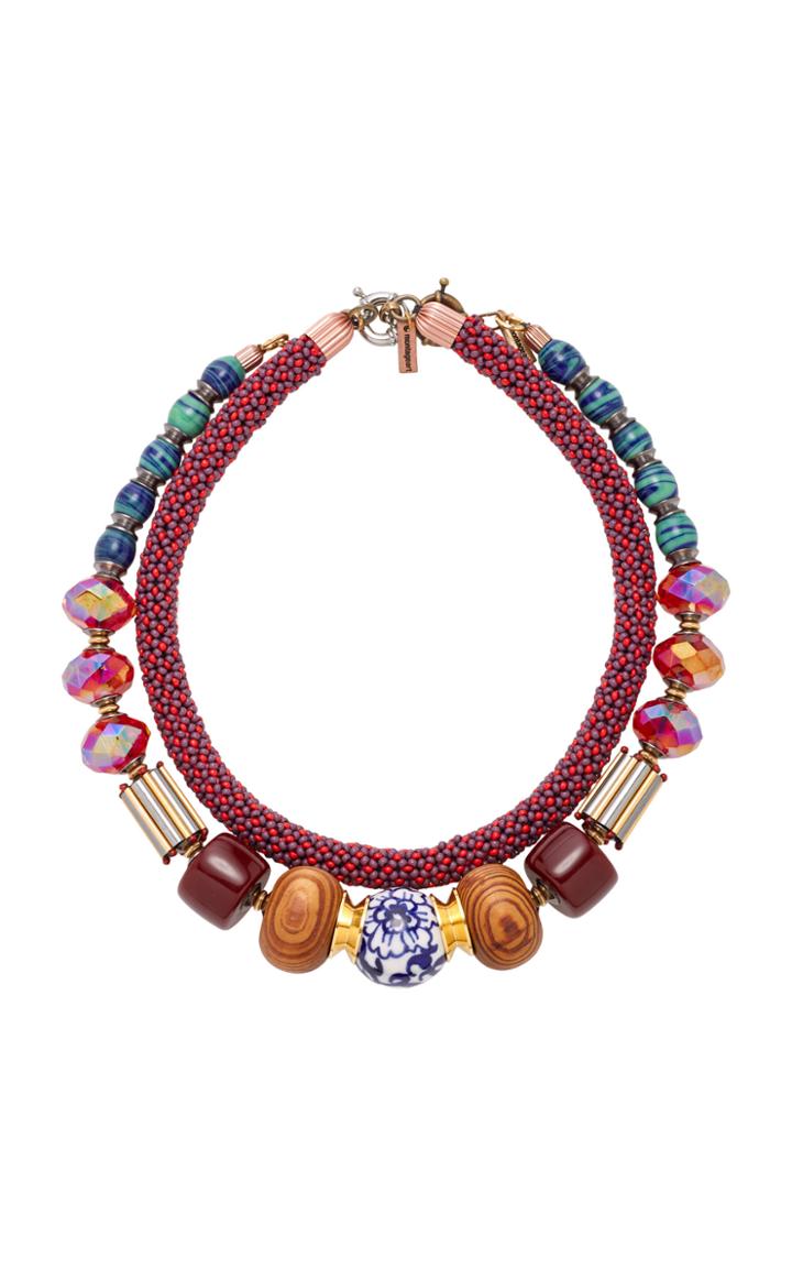 Montageart Porcelain And Resin Statement Necklace