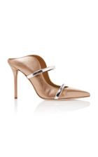 Malone Souliers By Roy Luwolt Maureen Gold Leather Mules