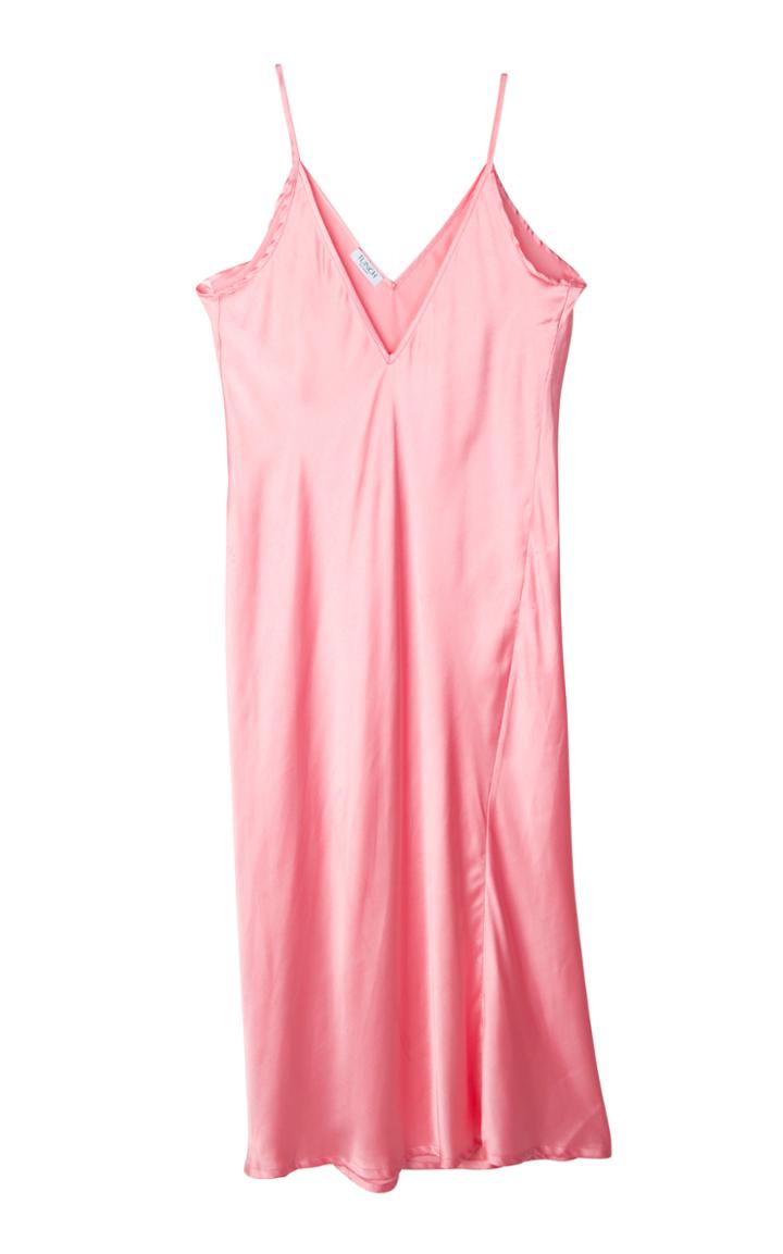 Tuinch Satin Spaghetti Strap Midi Dress
