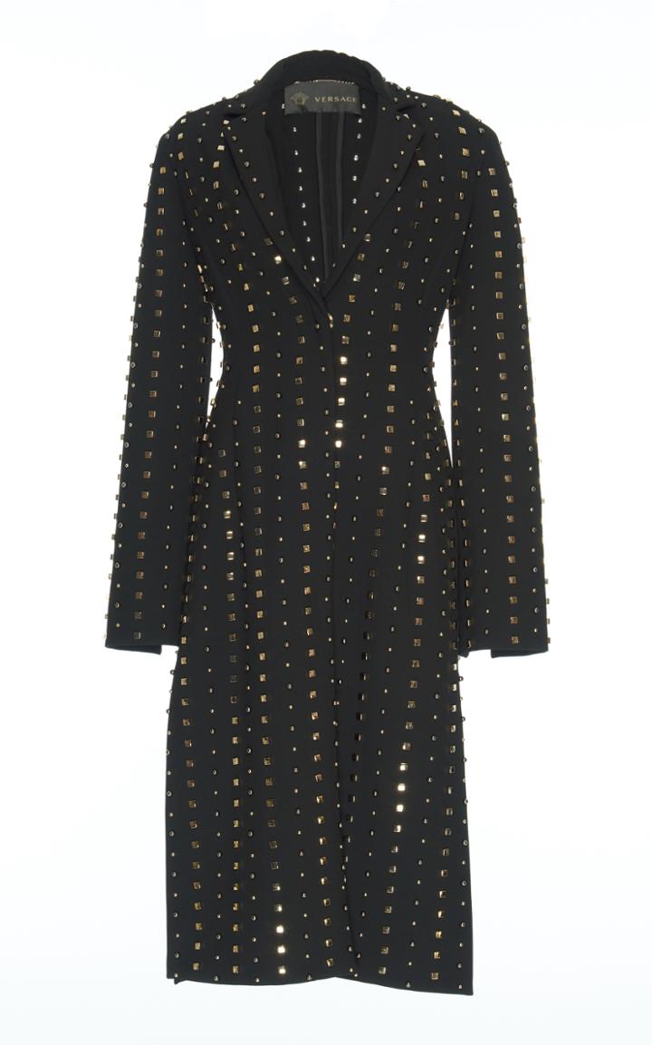 Versace Stud Embellished Coat