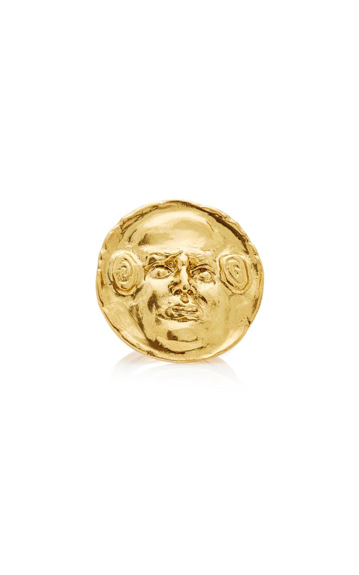 Oscar De La Renta Embossed Gold-tone Ring