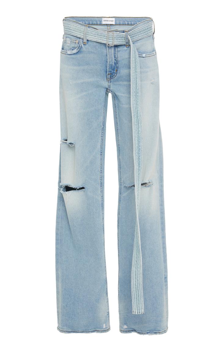 Cotton Citizen Belted Mid-rise Boyfriend Jeans