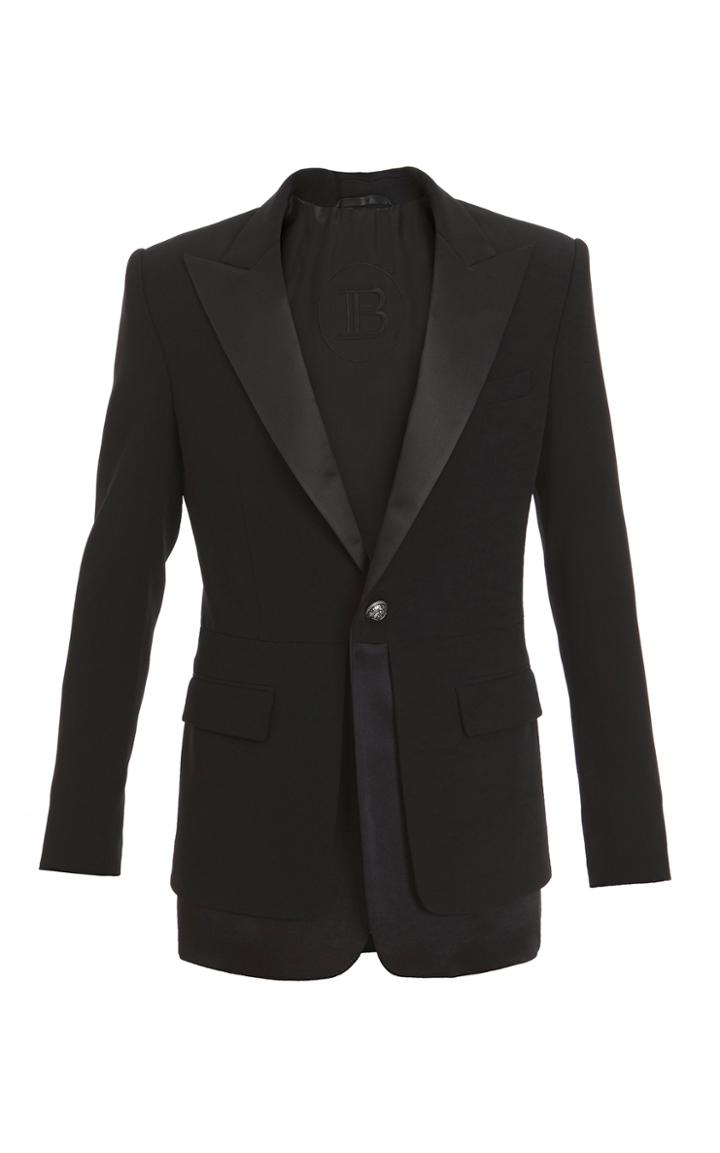 Balmain Jacket With Satin Dbl Skirt Bottom