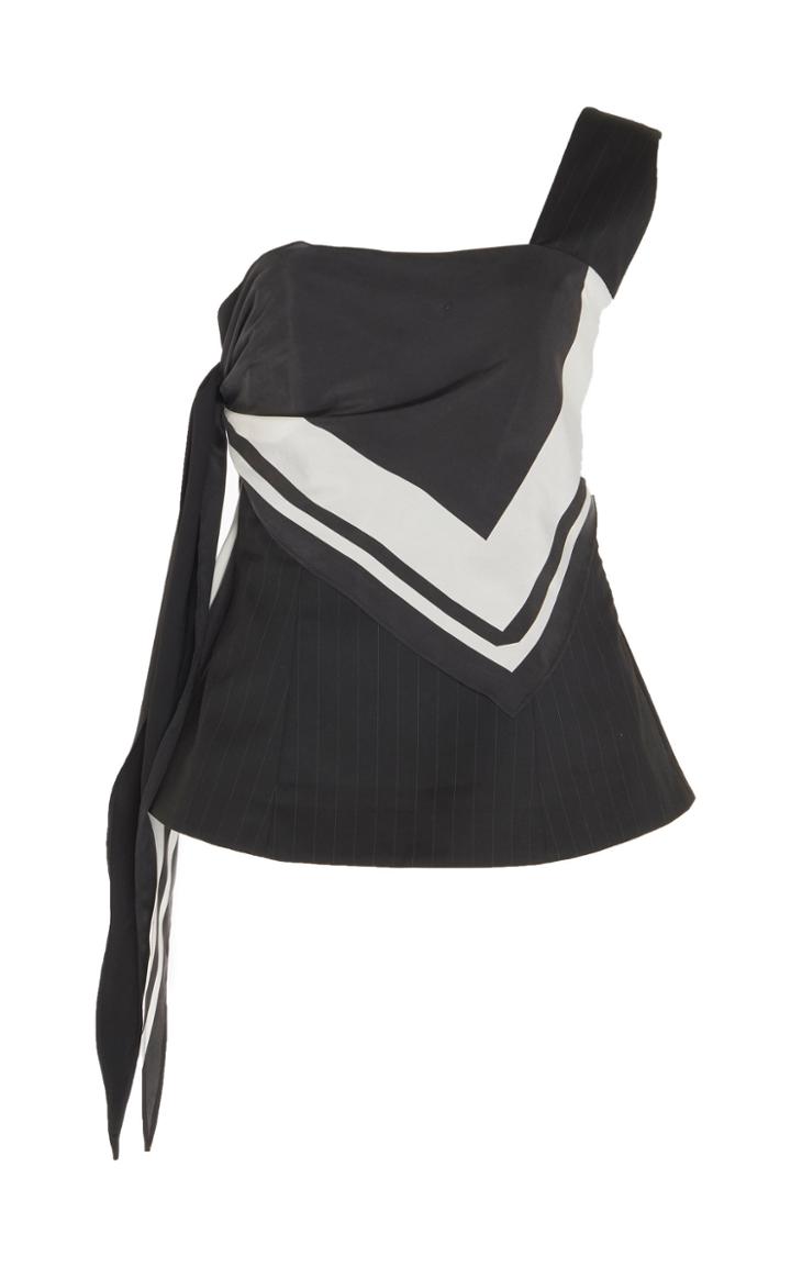 Wynn Hamlyn Off-the-shoulder Wool And Silk Top