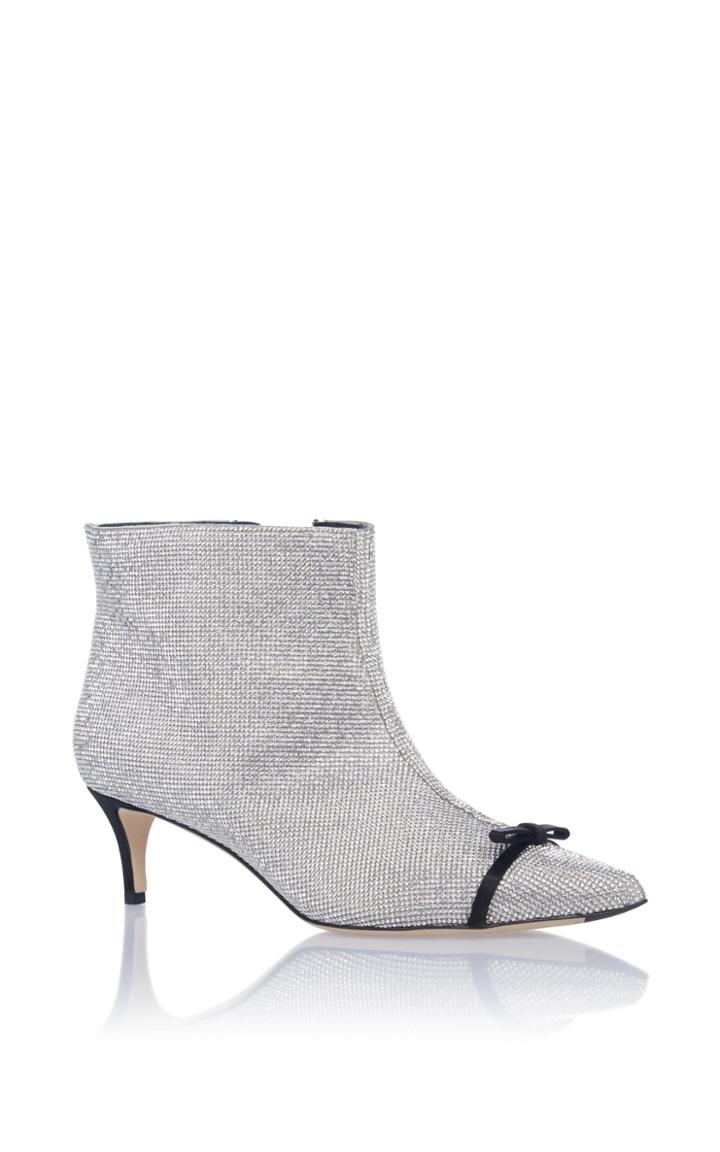Marco De Vincenzo Crystal Kitten Heel Bootie