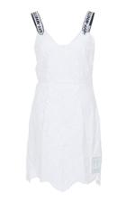 Off-white C/o Virgil Abloh Sangallo Mini Cotton Eyelet Dress