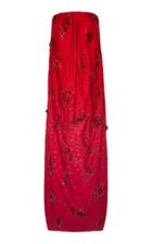 Zac Posen Embellished Satin Strapless Gown