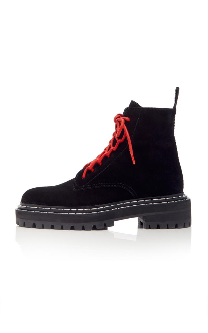 Proenza Schouler Suede Combat Boot