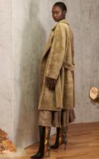 J. Mendel Sheared Mink Coat With Self Tie Belt