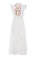 Banjanan Amazon White Embroidered Maxi Dress