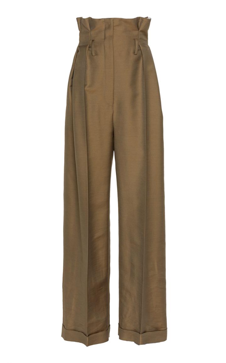 Acne Studios Perrie High-waisted Wool-blend Twill Trousers