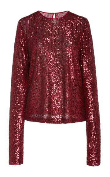 Naeem Khan Sequined Blouse