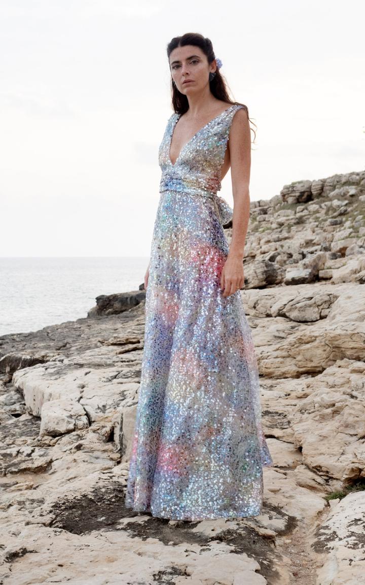 Moda Operandi Luisa Beccaria Lucilla's Degrad Sequined Gown