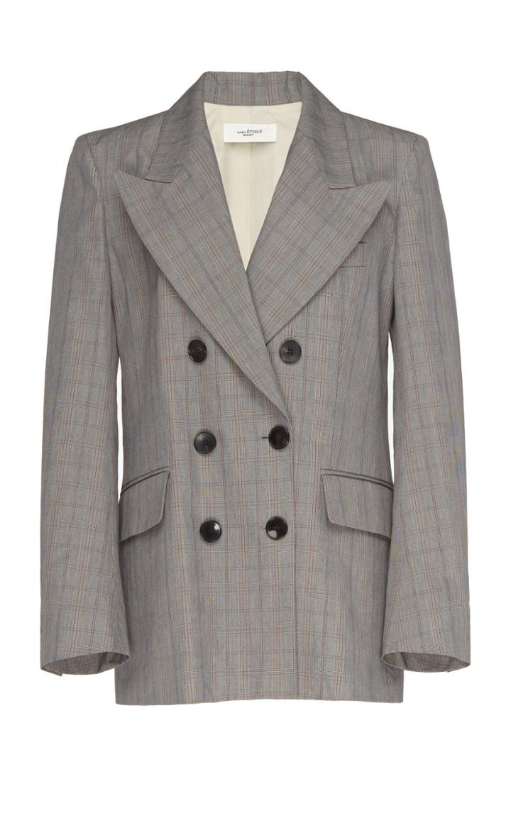 Isabel Marant Toile Iliane Checked Cotton Costard Blazer