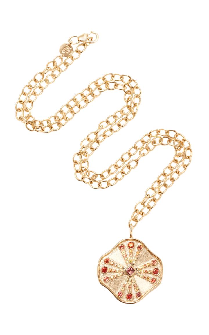 Marlo Laz Guiding Light 14k Gold Sapphire Necklace