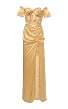 Moda Operandi Alessandra Rich Polka Dot Satin Gown