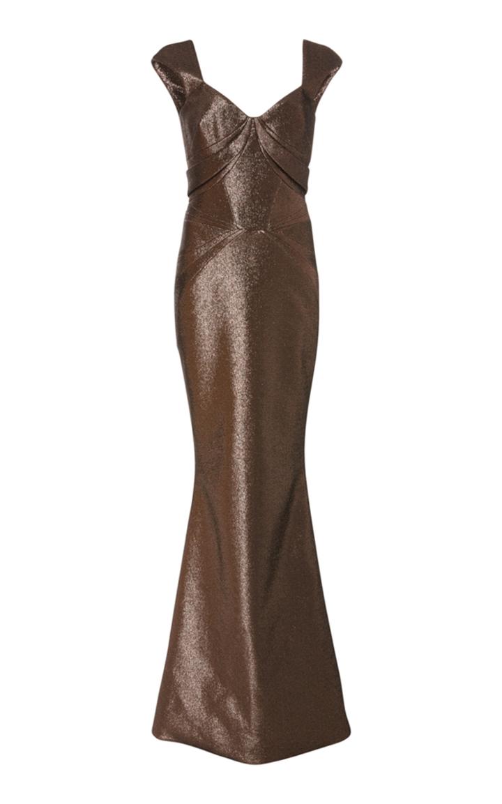 Zac Posen Cap Sleeve Gown