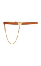Givenchy Chain-embellished Leather Belt Size: 65 Cm