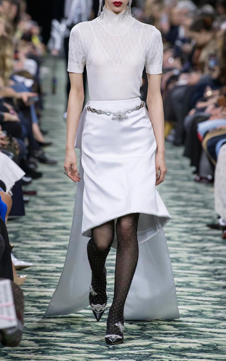 Paco Rabanne Stitched Mock Neckline Top