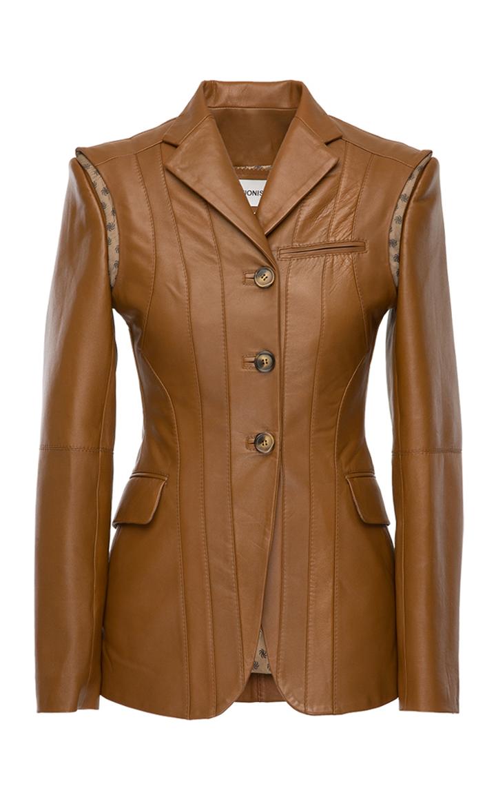 Situationist Detailed Shoulder Leather Jacket
