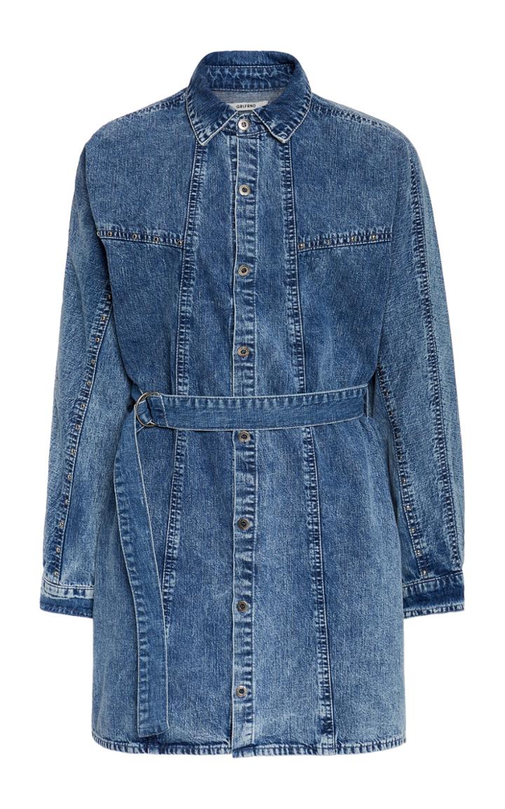 Grlfrnd Denim Kiko Studded Denim Shirt Dress