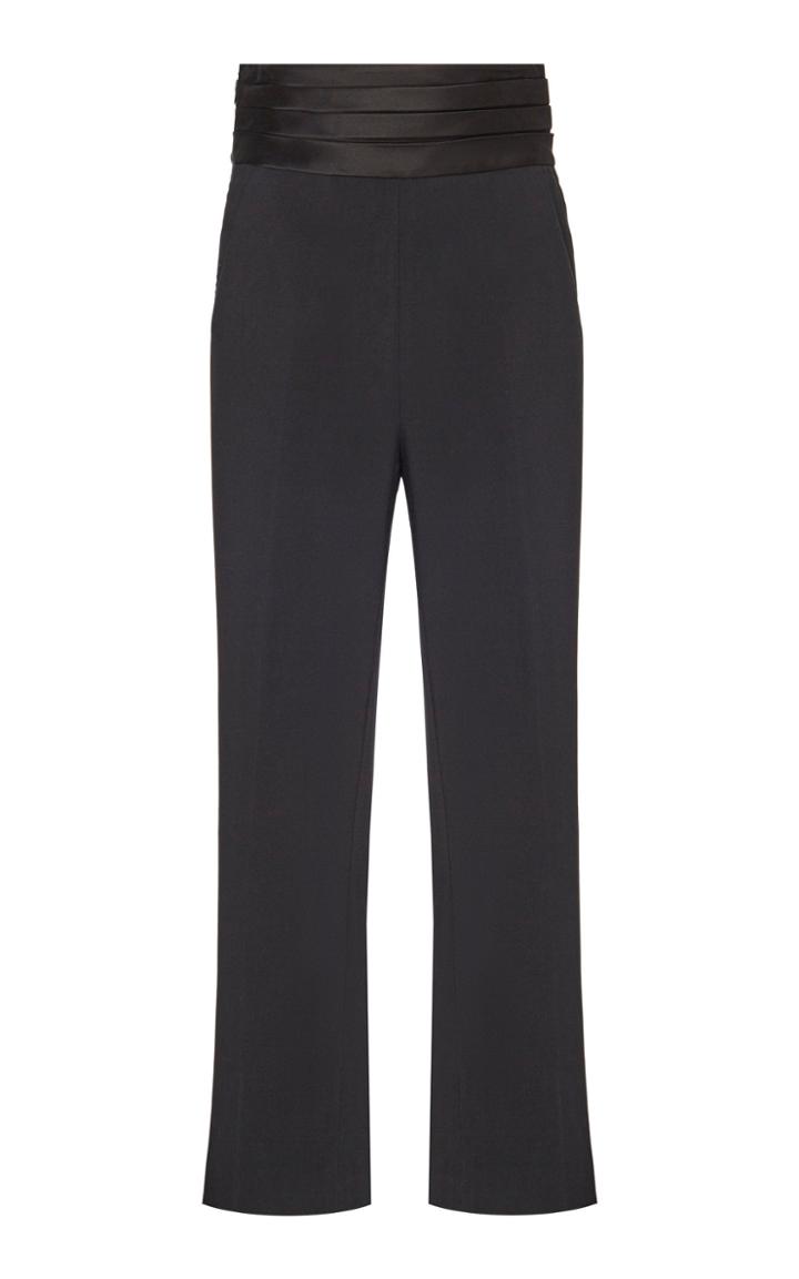 Prabal Gurung Studded Straight Leg Cummerbund Trousers