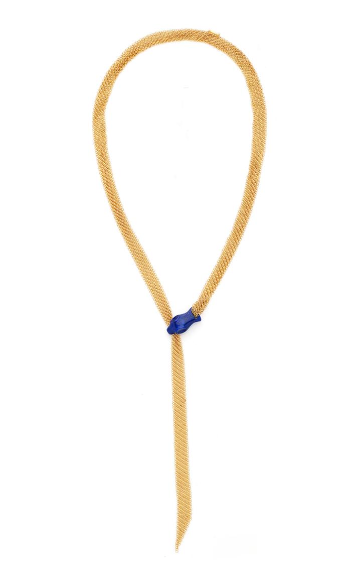 Moda Operandi Particulieres Elsa Peretti For Tiffany & Co. Gold Mesh Necklace With L