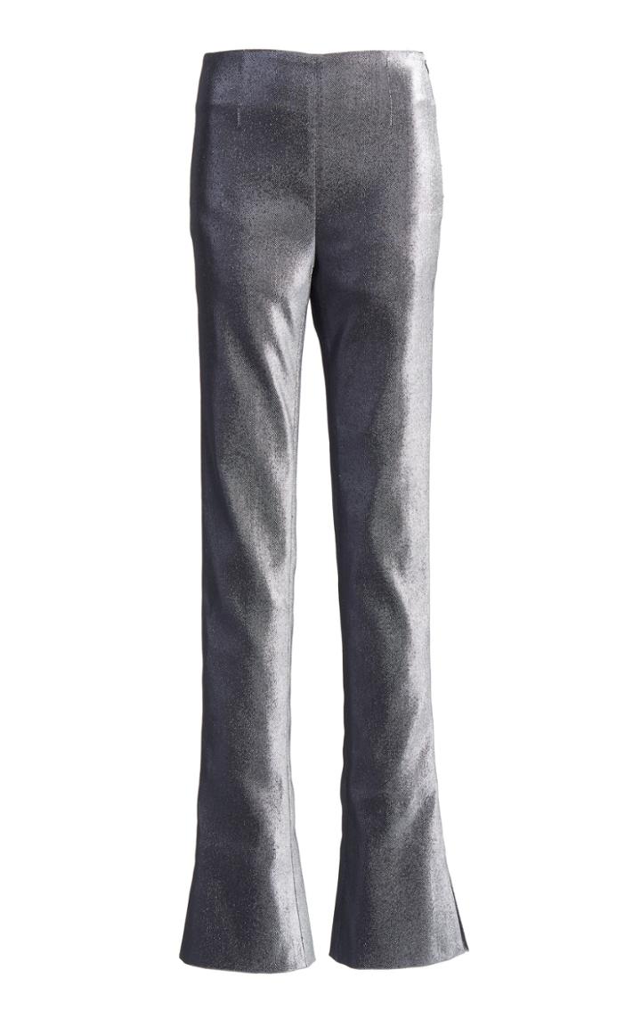 Moda Operandi Galvan Frosted Lurex-twill Flared Trousers