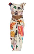 Marni Printed Cotton-blend Midi Dress