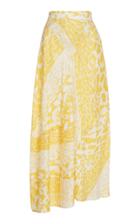 Victoria Beckham Leopard-print Silk-crepe Midi Skirt